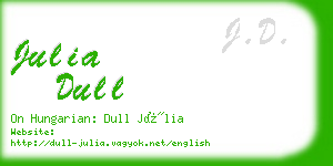 julia dull business card